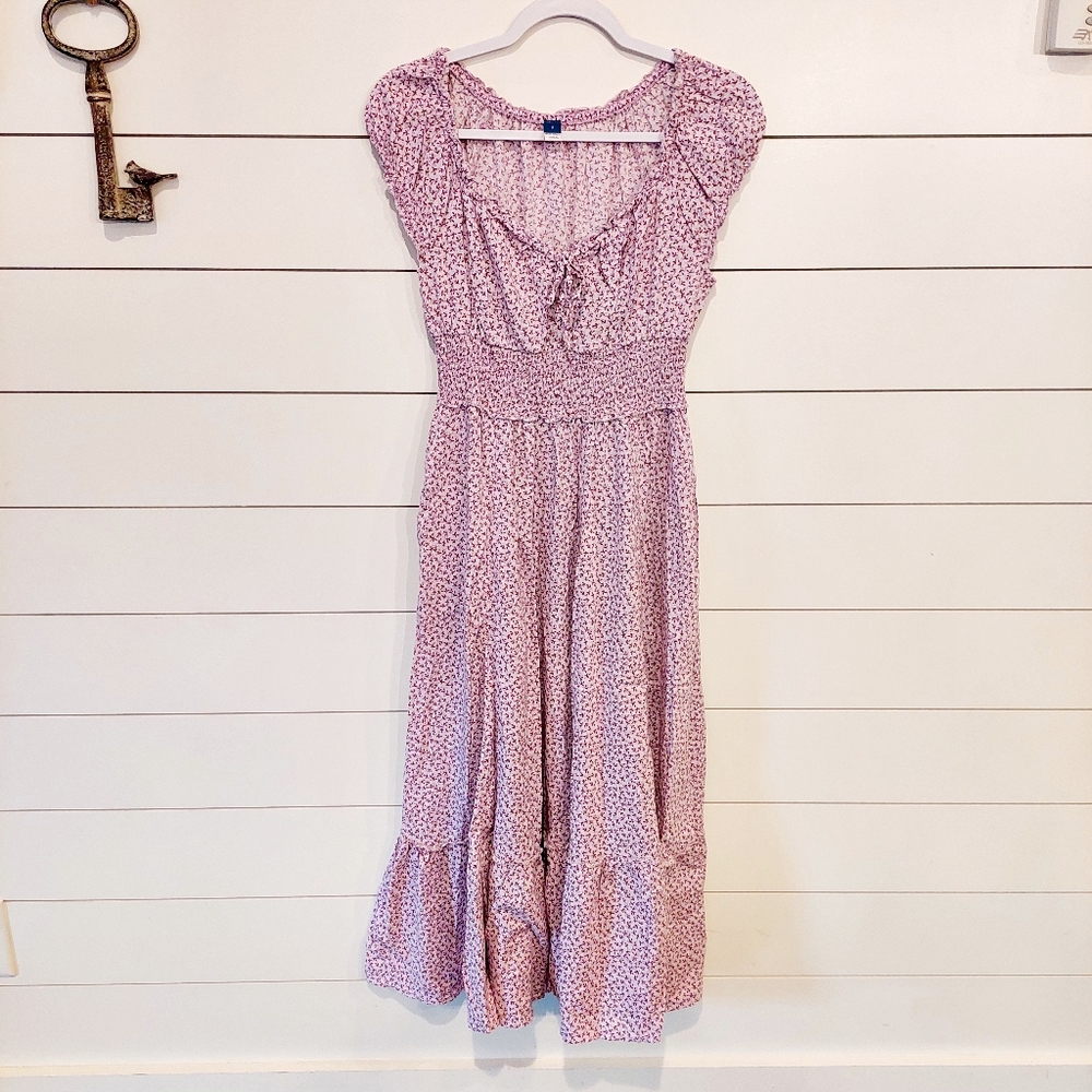 Lavender Floral Maxi Dress